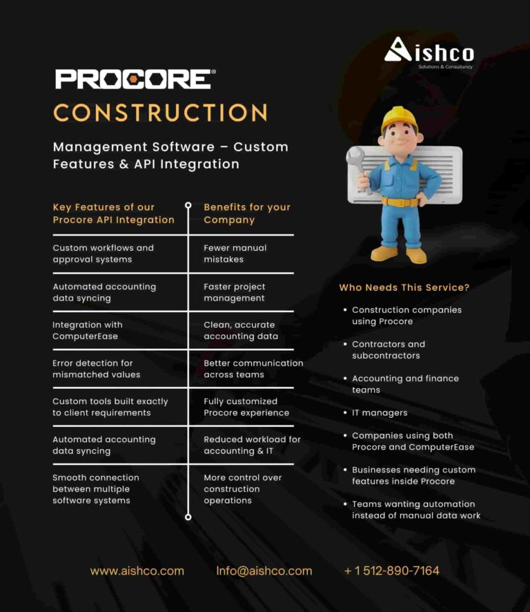 procore construction software services